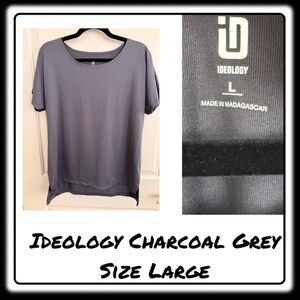 Ideology charcoal workout shirt. size Large. Stretchy and lightweight.